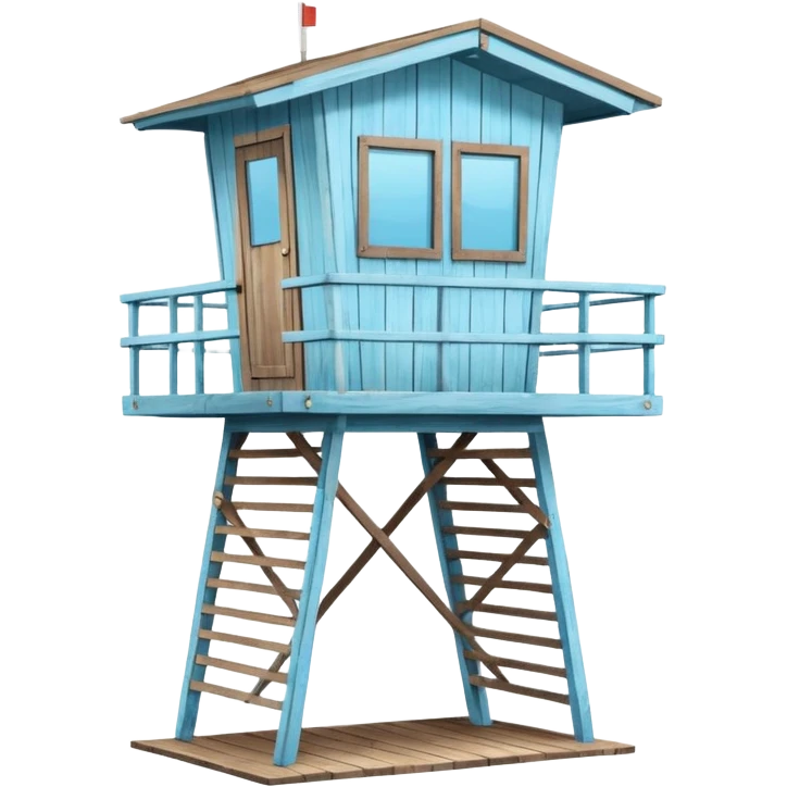 lifeguard tower, in light blue colour emoji