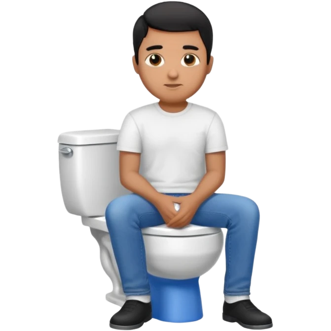 brown man on toilet emoji