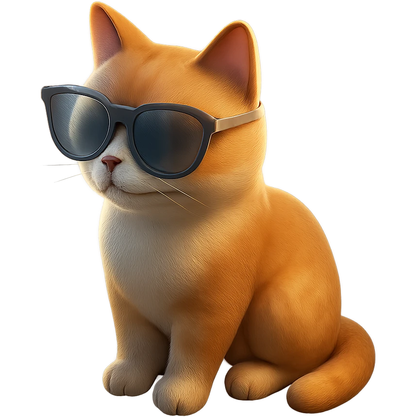 Cat wearing sunglasses emoji