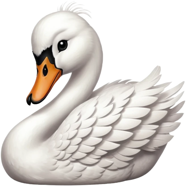 cisne com expressão confusa emoji