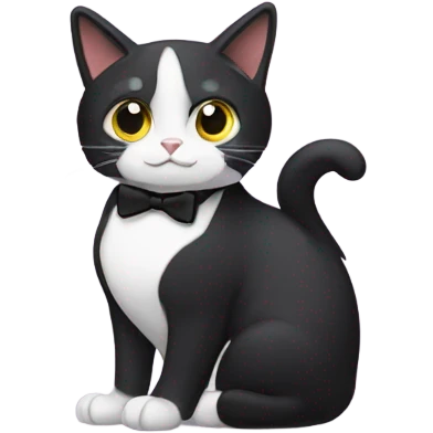 Dumb tuxedo cat emoji