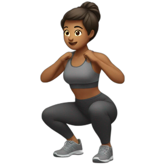  woman doing squat emoji