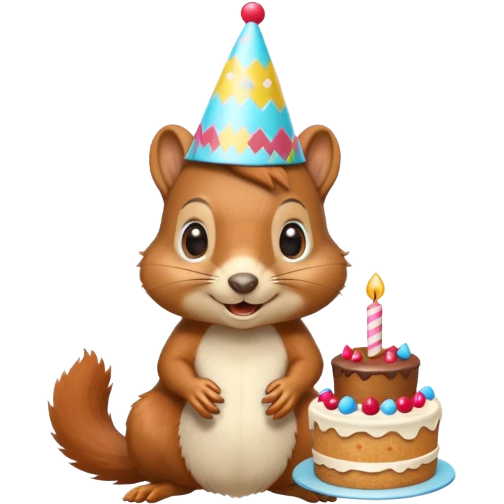Birthday squirrel emoji
