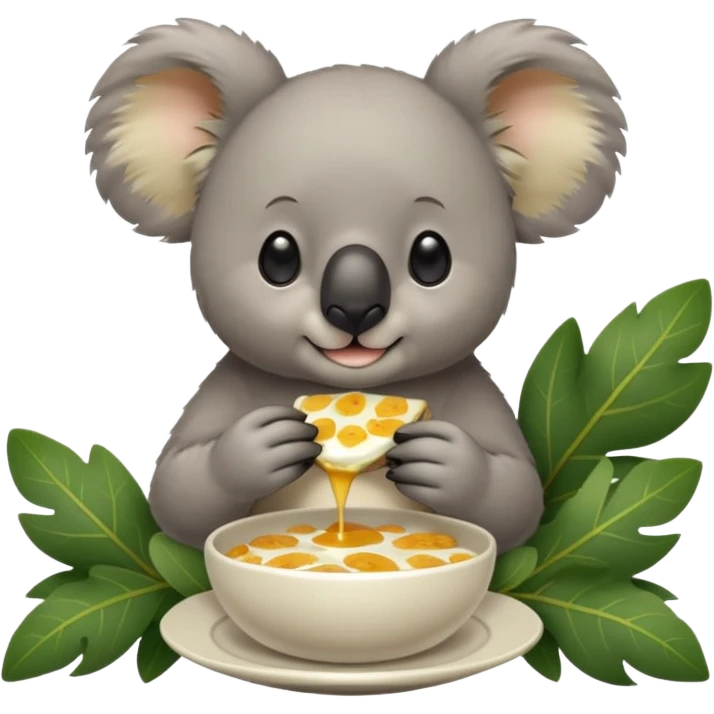 koala eating breakfast emoji