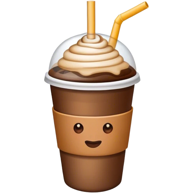 cup of coffee with a straw emoji