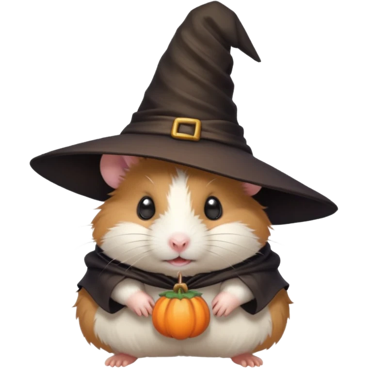 cute hamster wearing a witch hat emoji