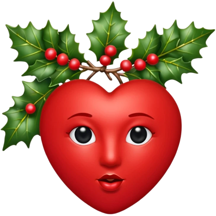 kiss mark with christmas vibes emoji