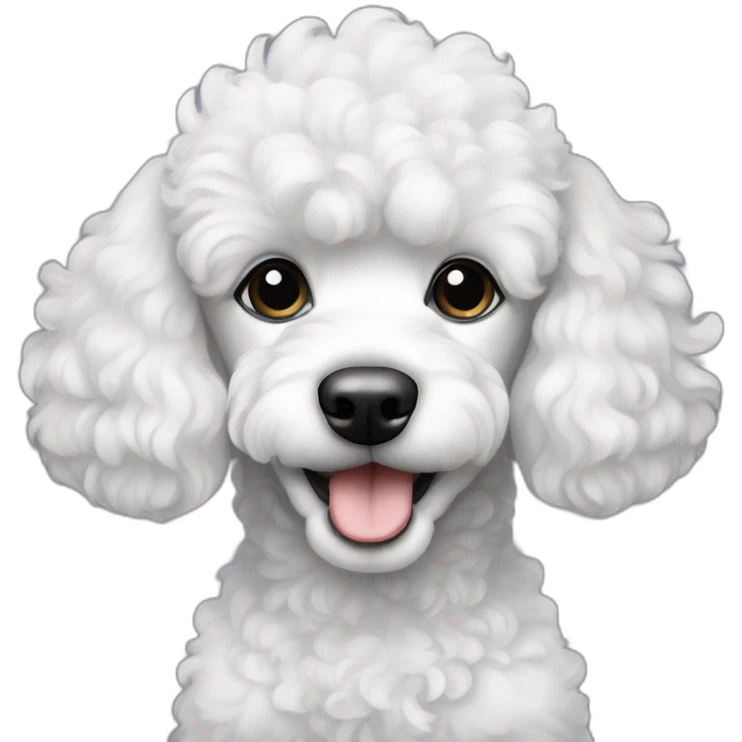 a black and white poodle puppy emoji