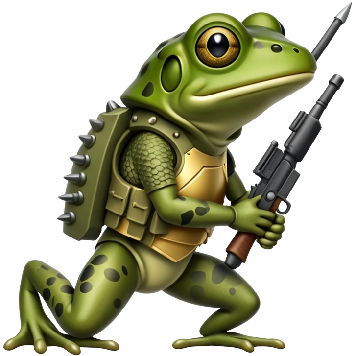 War frog emoji