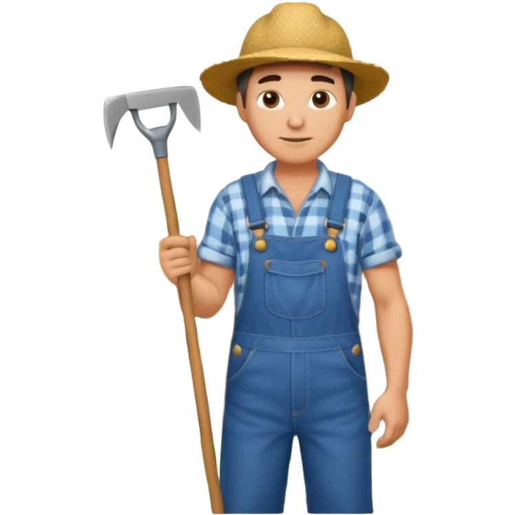 farmer cultivating a field emoji