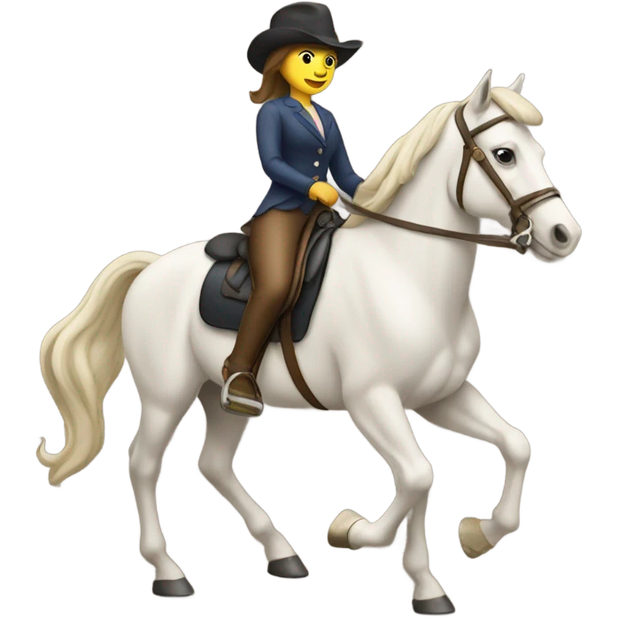 Lady riding a horse emoji