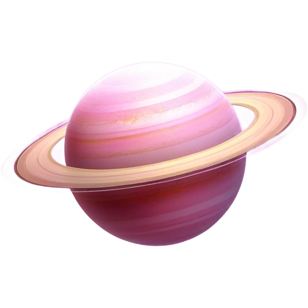 Pink crystallized Saturn  emoji