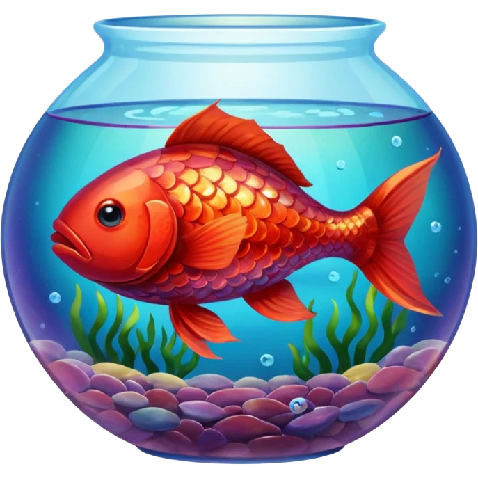 Red Fish in the house emoji