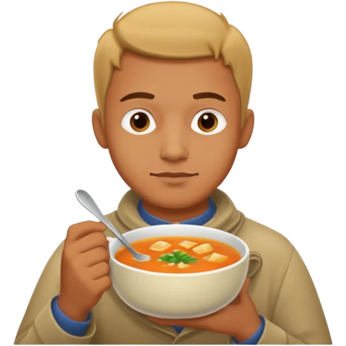 Başka çorba içen adam gerçekçi emoji