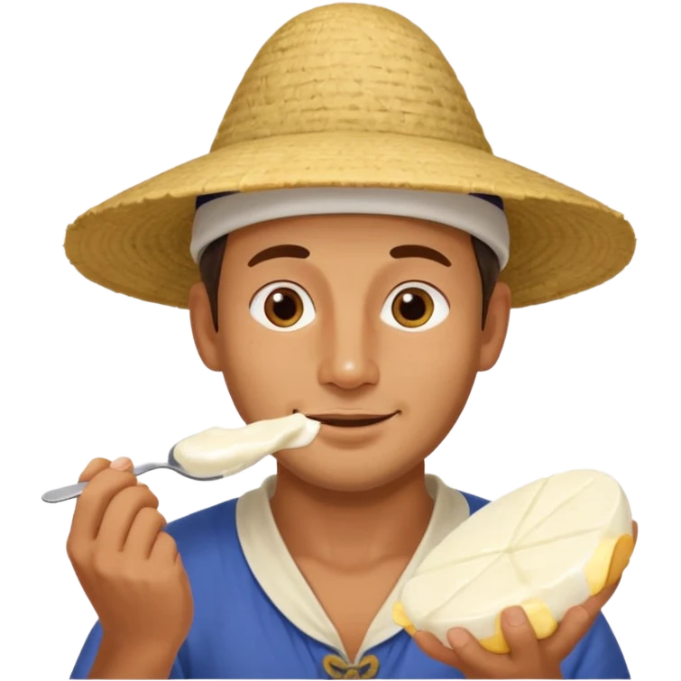 some guy eating 1kg of mozzarella, make it npalese emoji