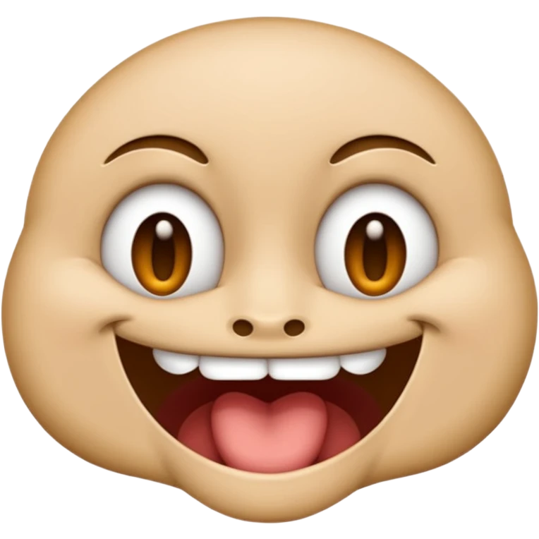 Emoji face mewing emoji