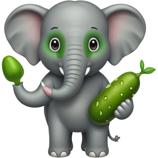 Elephant with a pickle emoji