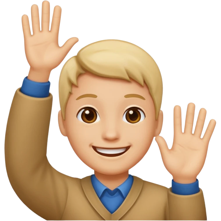 Person waving emoji