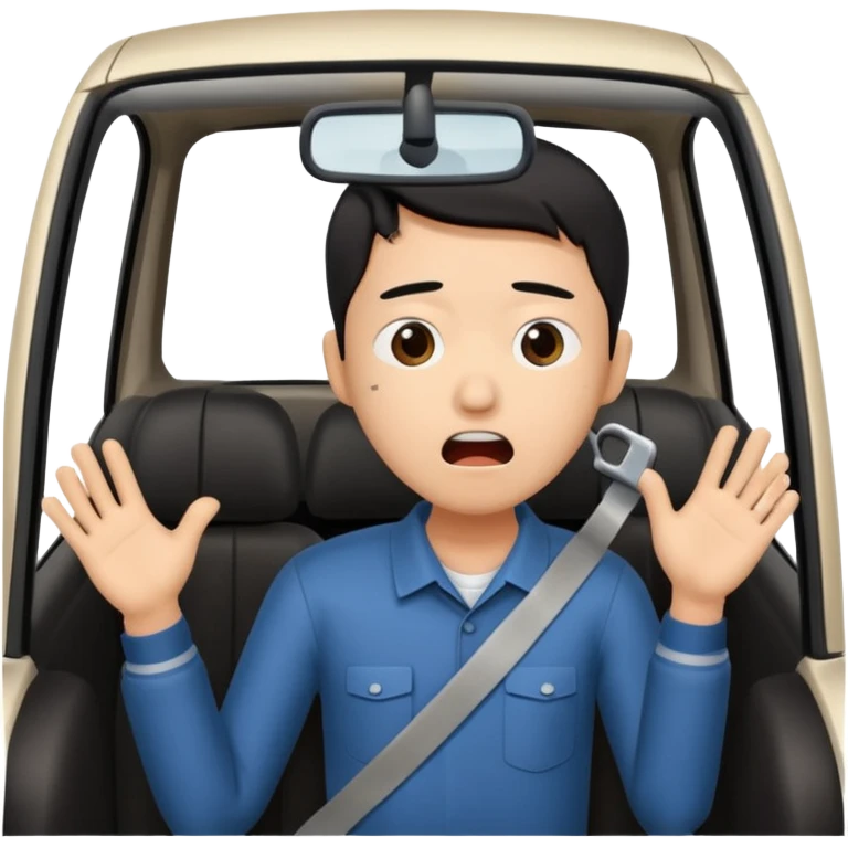 Chinese driver in accident emoji