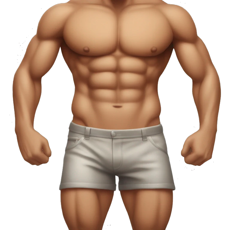 muscular male abs and thighs emoji