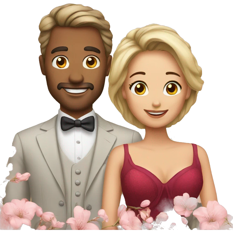 A man with their beautiful wife  emoji