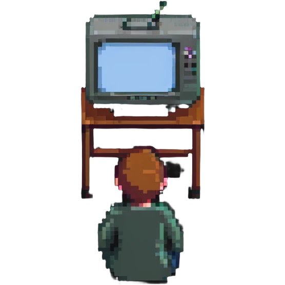 person watching a sci-fi show on TV emoji