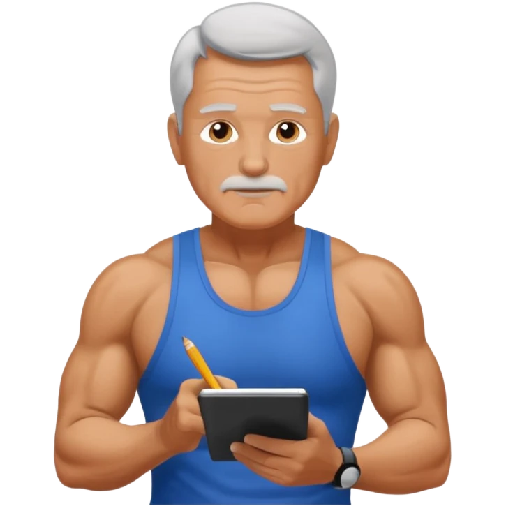 gym daddy older and write there on top emoji