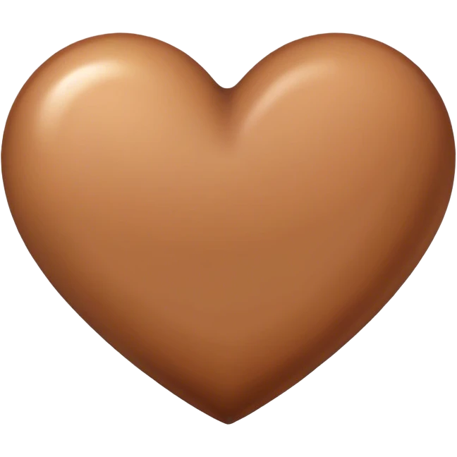 Brownish tan heart emoji