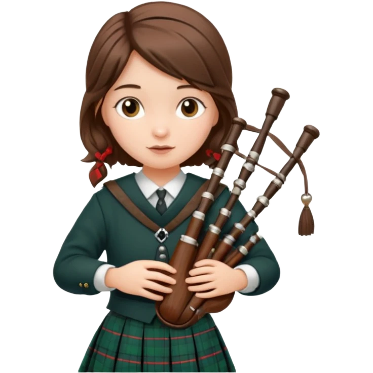 scotch girl playing bagpipe emoji