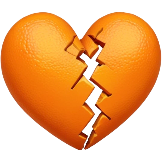 Broken orange heart emoji