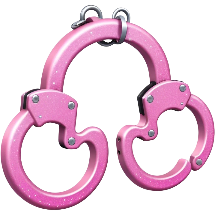 Pink handcuffs with glitter  emoji