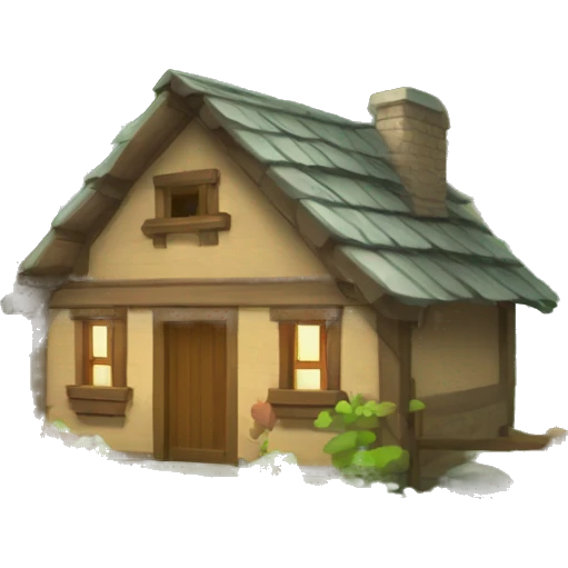 Casita con bosque alrededor  emoji