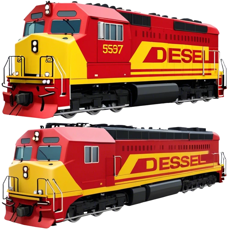 Diesel Locomotive - EMD SD70 (Model Year: 2021) (Iconic colour: Red and yellow) emoji
