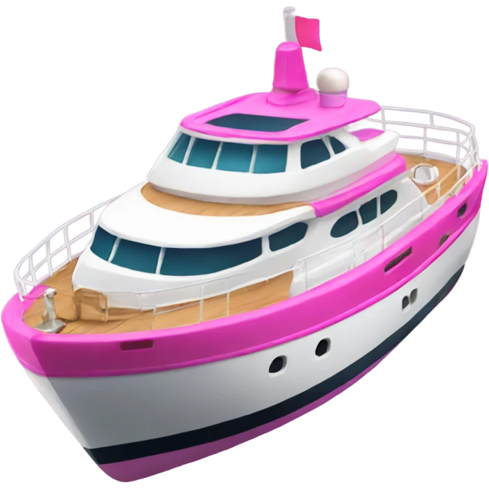 Pink yacht  emoji