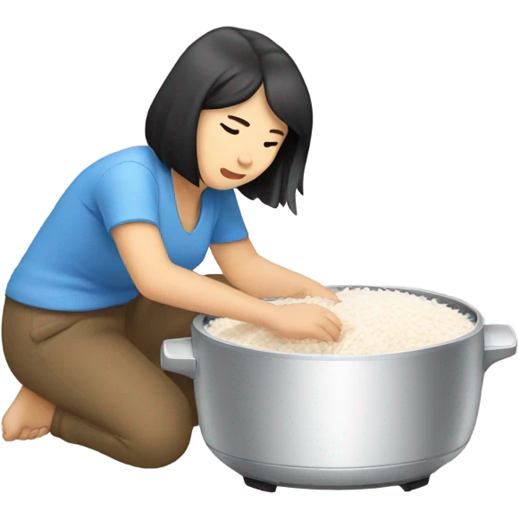 Asian making rice  emoji