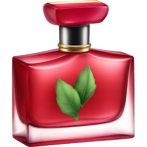 Perfume bottle with red perfume emoji