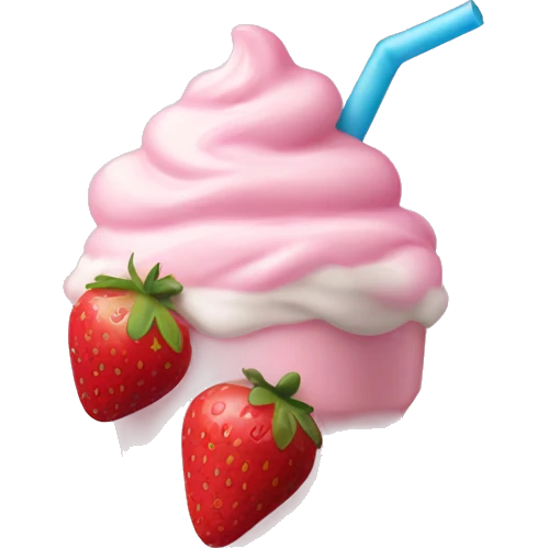 Strawberry milkshake  emoji