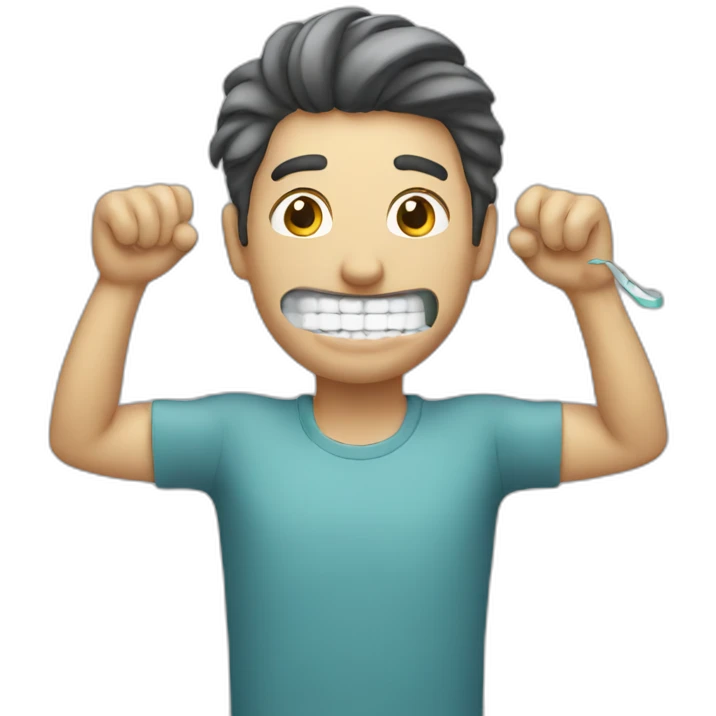 man flossing emoji