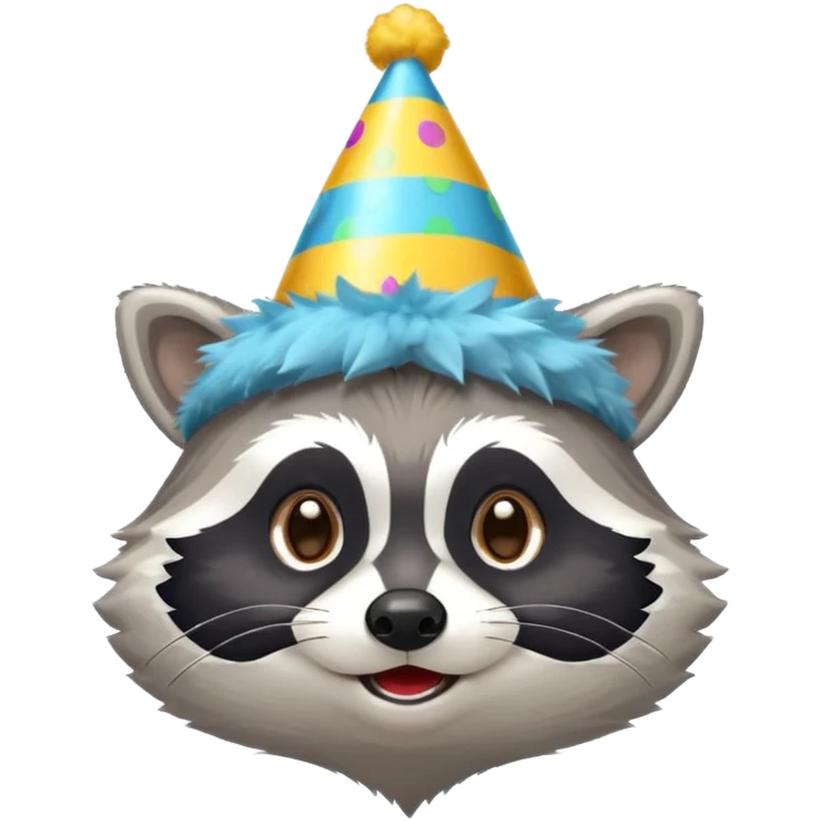 a raccoon celebrating emoji