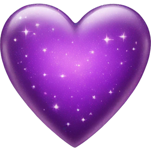 Purple heart with sparkles emoji