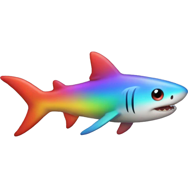 Rainbow shark emoji