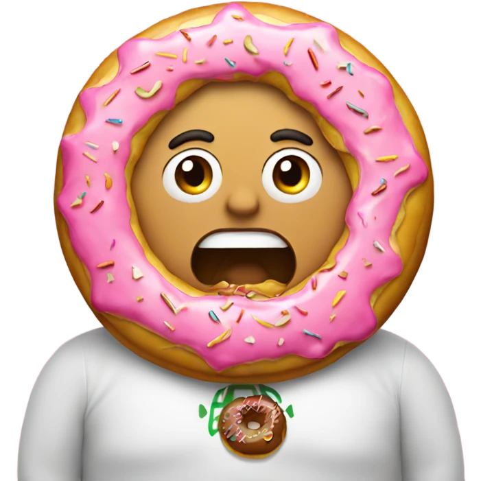 Fat Mexican eating donut emoji
