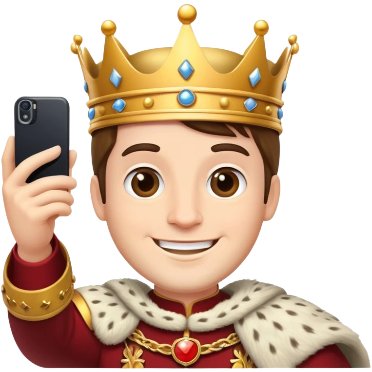 King making selfie emoji