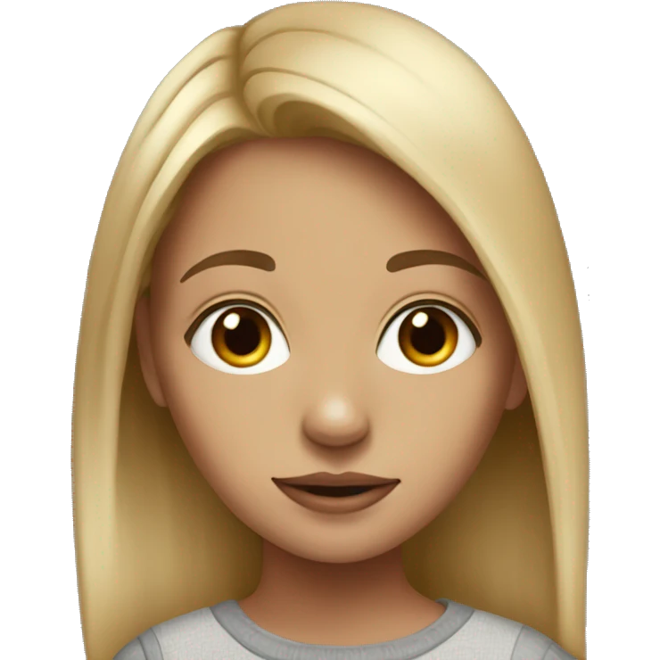 Realistic girl drawing emoji