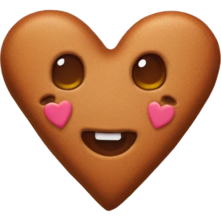 Gingerbread Heart emoji