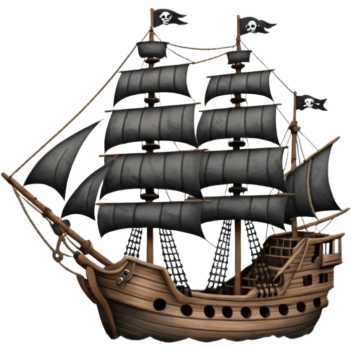 white pirate ships emoji