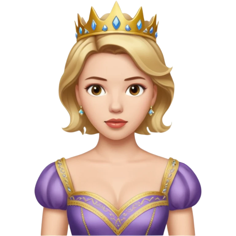 Scarlett Johansson in a princess dres emoji
