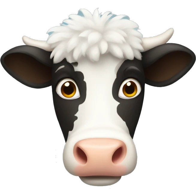 Fluffy cow emoji