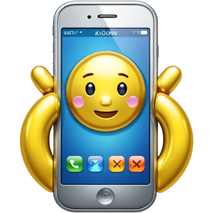 jeff koons cell phone emoji