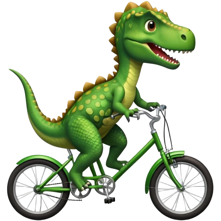 Dinosaur riding a bike  emoji